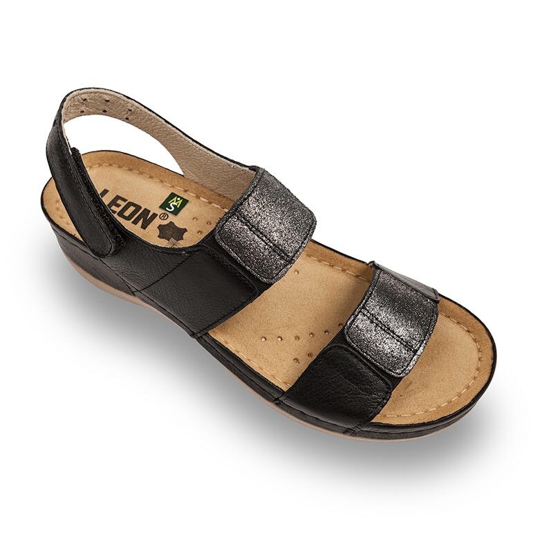 Sandale Medicali Dama din Piele 945 - Negru